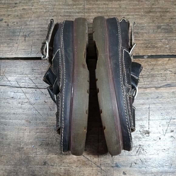 Doc Martens Mens 8 Sandals Fisherman Vintage Shoes England Buckle Leather *READ